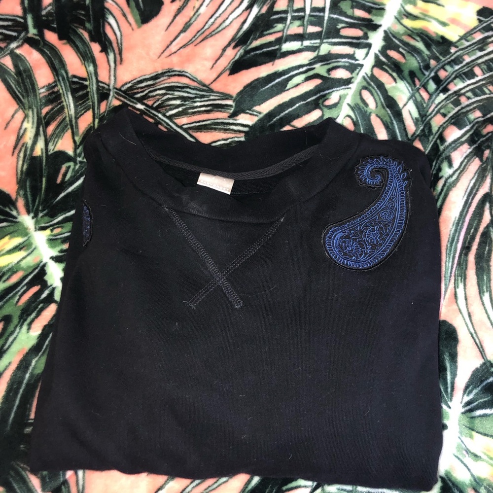 Vintage Black Open Back Sweater
